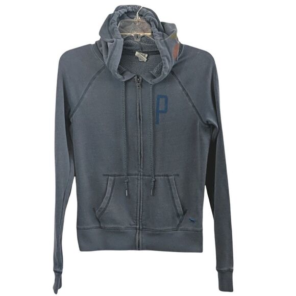 VS PINK Gray Zip up hoodie/sweatshirt - Picture 1 of 7